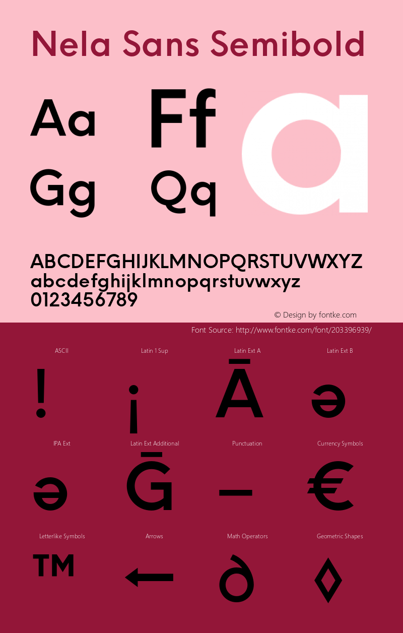 Nela Sans Semibold Version 1.000;FEAKit 1.0图片样张