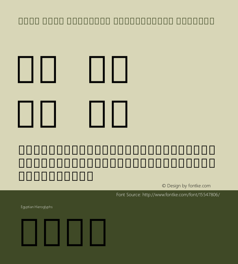 Noto Sans Egyptian Hieroglyphs Regular Version 1.02图片样张