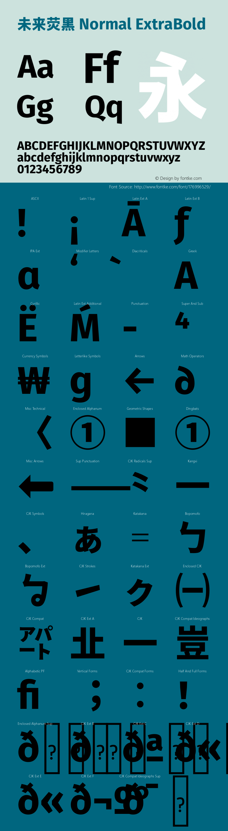 未来荧黑 Normal ExtraBold 图片样张