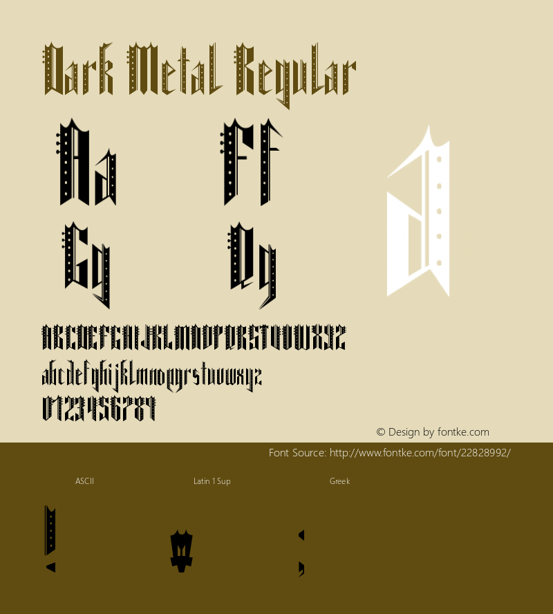 Dark Metal Version 1.00 November 29, 2012, initial release图片样张