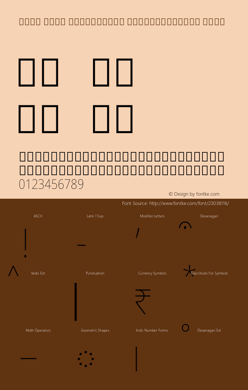 Noto Sans Devanagari SemiCondensed Thin Version 1.902图片样张