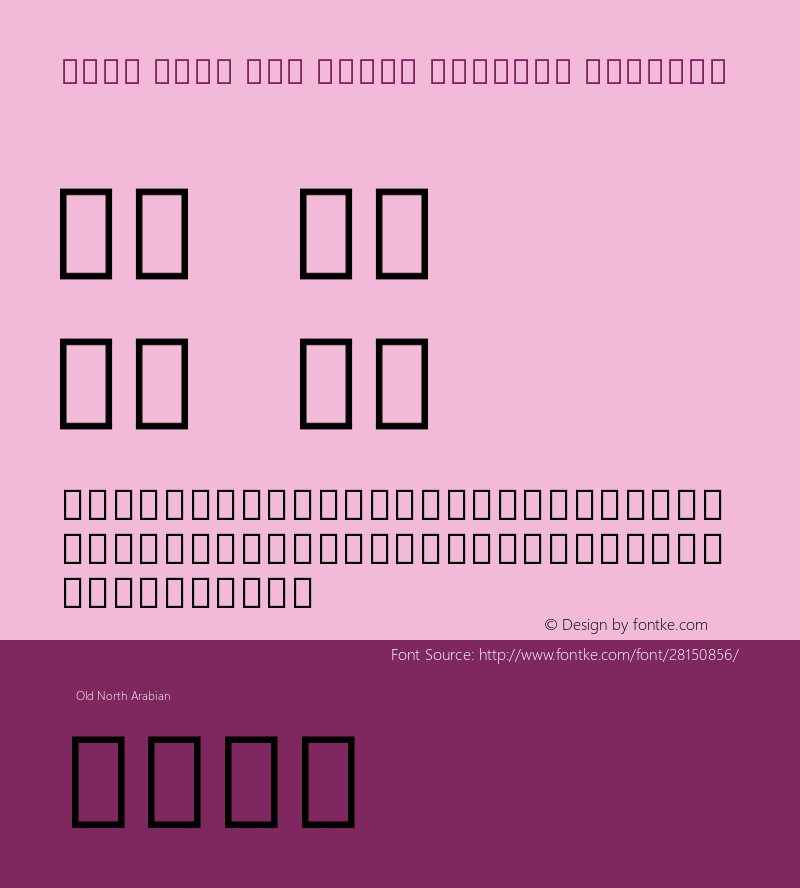 Noto Sans Old North Arabian Regular Version 2.000图片样张