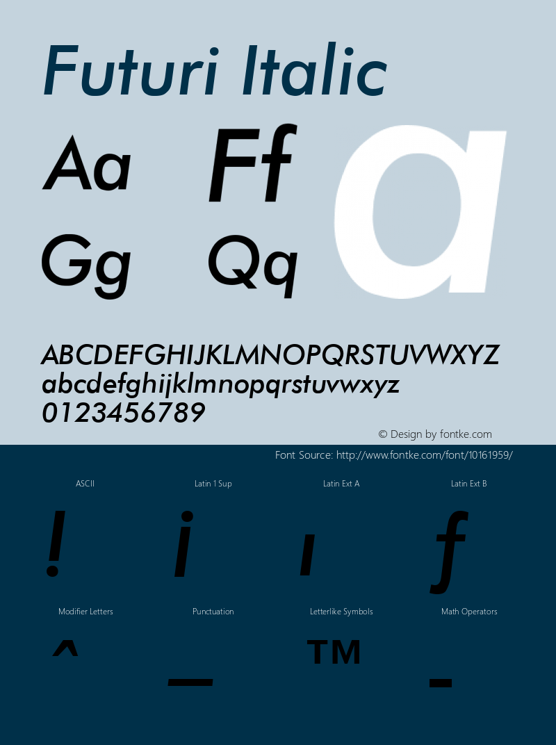 Futuri Italic Rev. 002.001图片样张