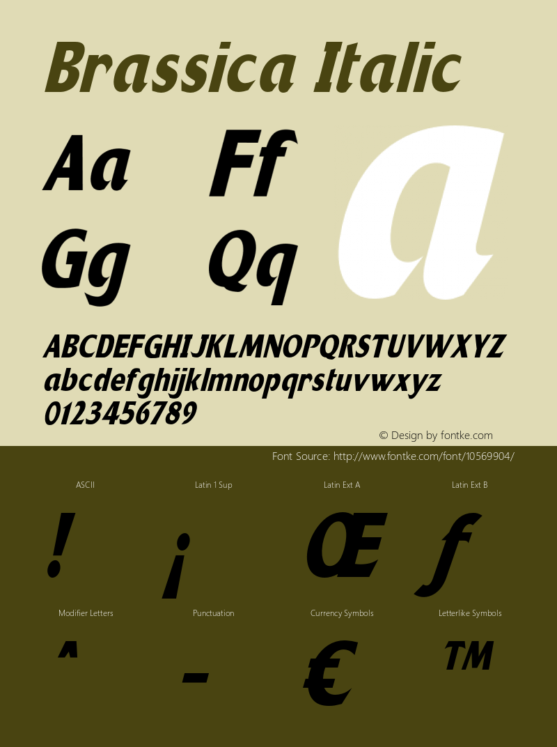 Brassica Italic Version 1.000图片样张