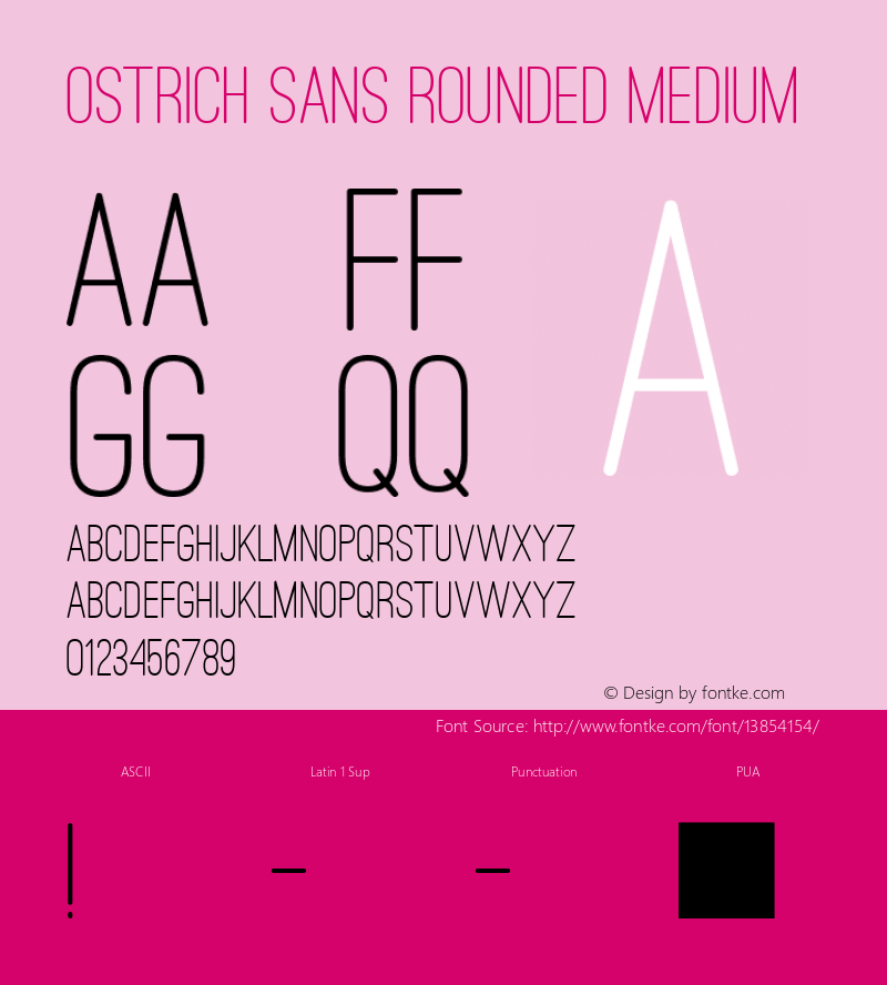 Ostrich Sans Rounded Medium Version 1.001图片样张