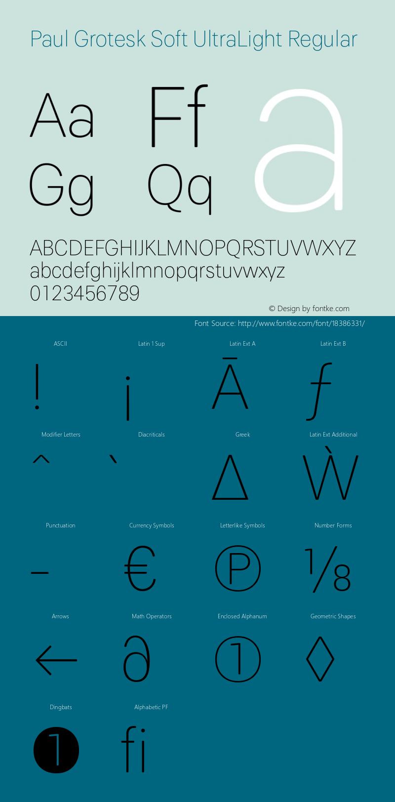 Paul Grotesk Soft UltraLight Regular Version 1.000;PS 001.000;hotconv 1.0.88;makeotf.lib2.5.64775图片样张