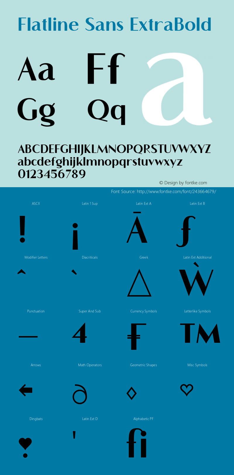 Flatline Sans ExtraBold Version 2.000 | FøM Fix图片样张