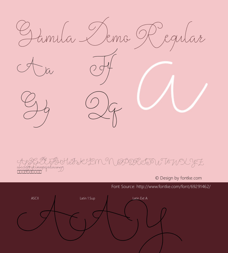 Gamila Demo Version 1.001;Fontself Maker 3.5.0图片样张