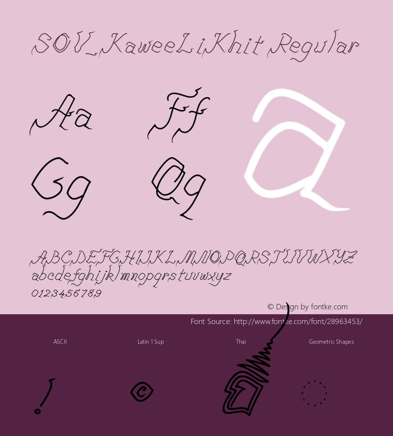 SOV_KaweeLiKhit-bold Version 1.00图片样张