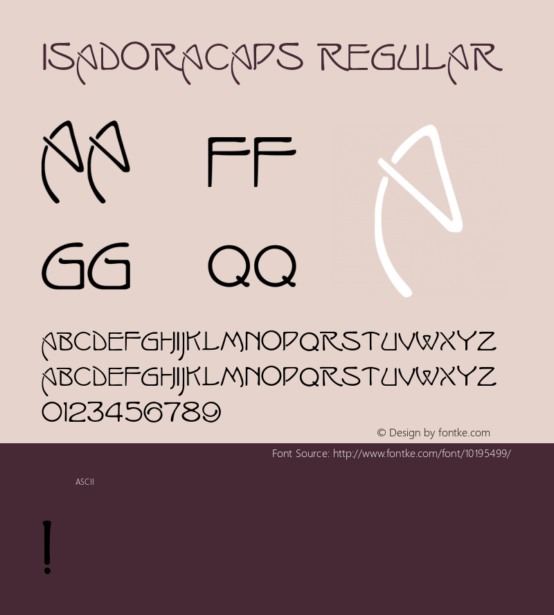 IsadoraCaps Regular 001.001图片样张