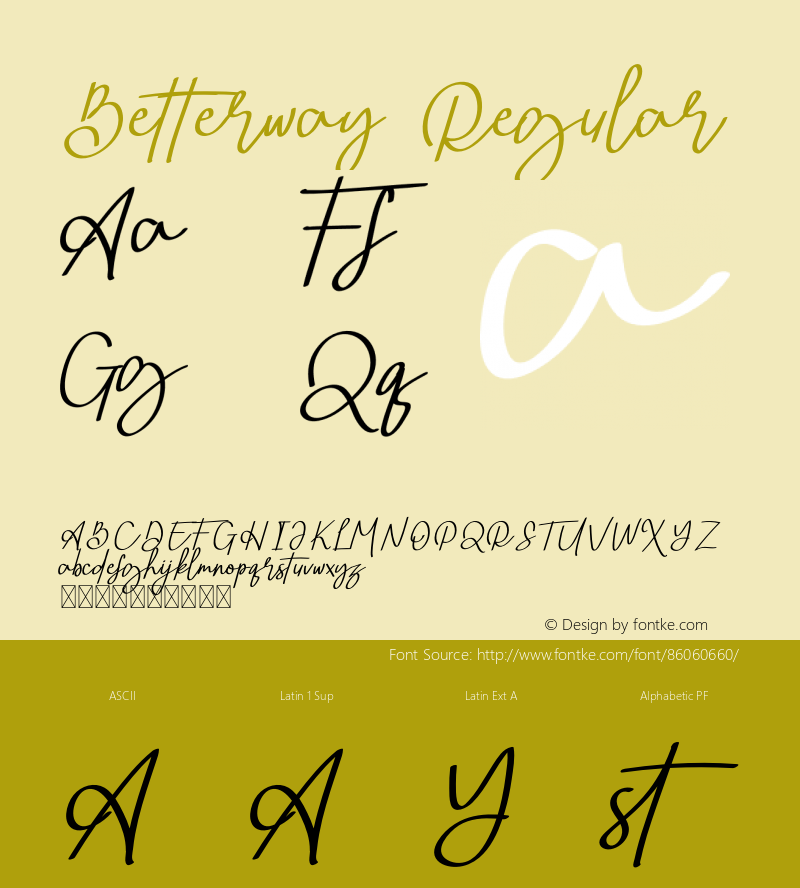 Betterway Version 1.009;Fontself Maker 3.3.0图片样张