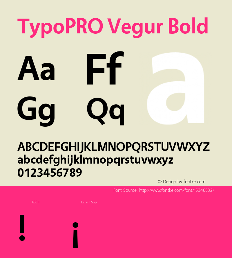 TypoPRO Vegur Bold Version 1.000;PS 007.000;hotconv 1.0.70;makeotf.lib2.5.58329图片样张