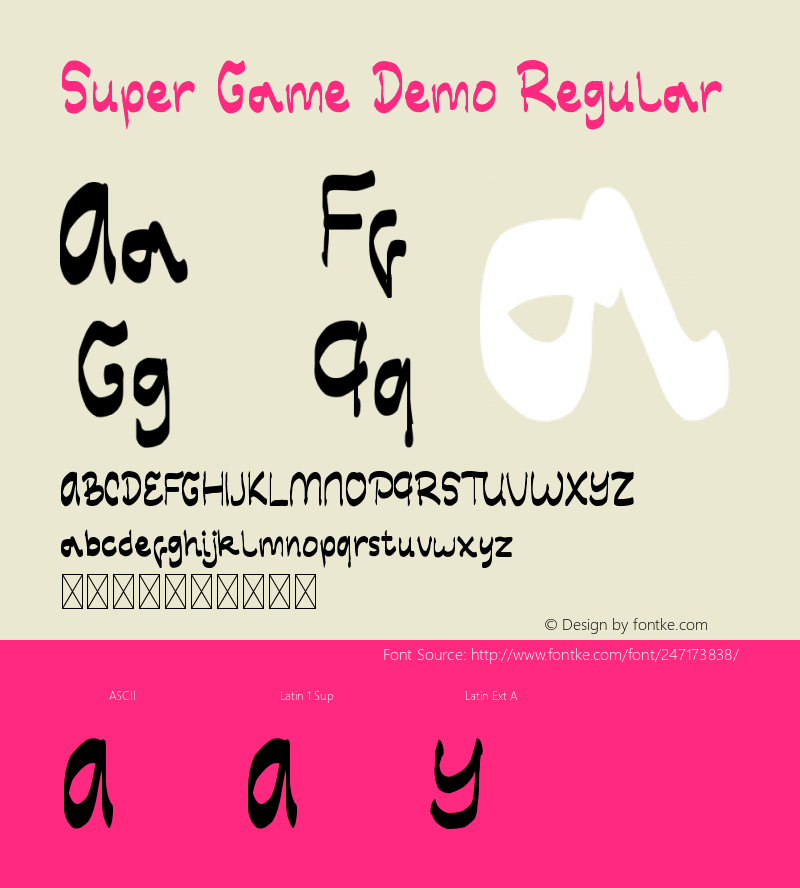 Super Game Demo Version 1.001;Fontself Maker 3.5.1图片样张