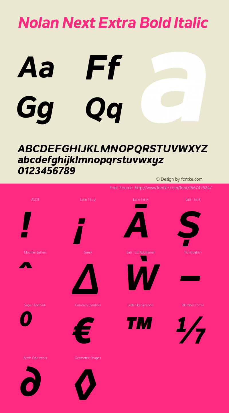 Nolan Next Extra Bold Italic 1.003图片样张