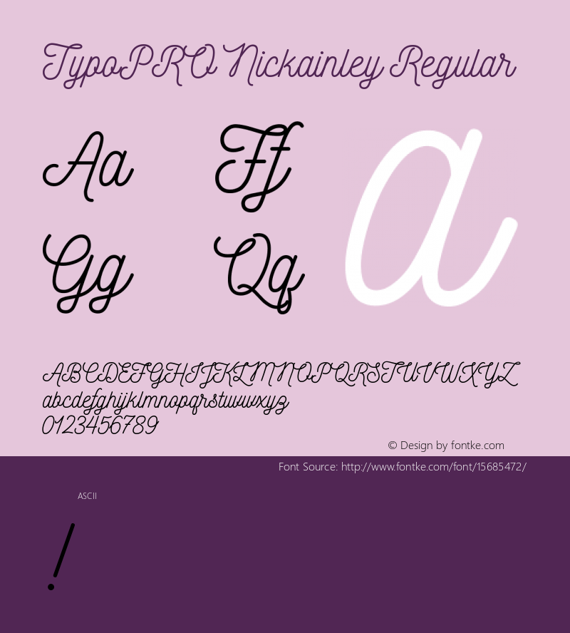 TypoPRO Nickainley Regular Version 001.001图片样张