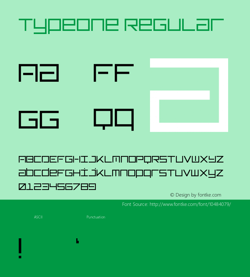 TypeOne Regular Version 1.0图片样张