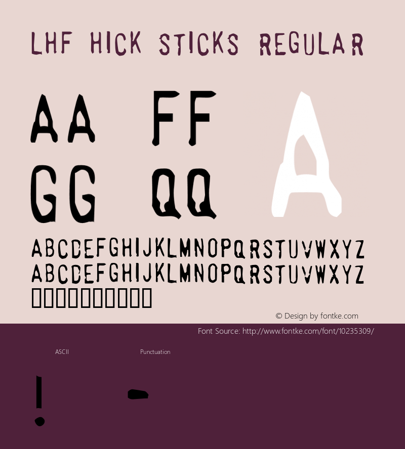 LHF Hick Sticks Regular Version 1.000;PS 001.000;hotconv 1.0.38图片样张