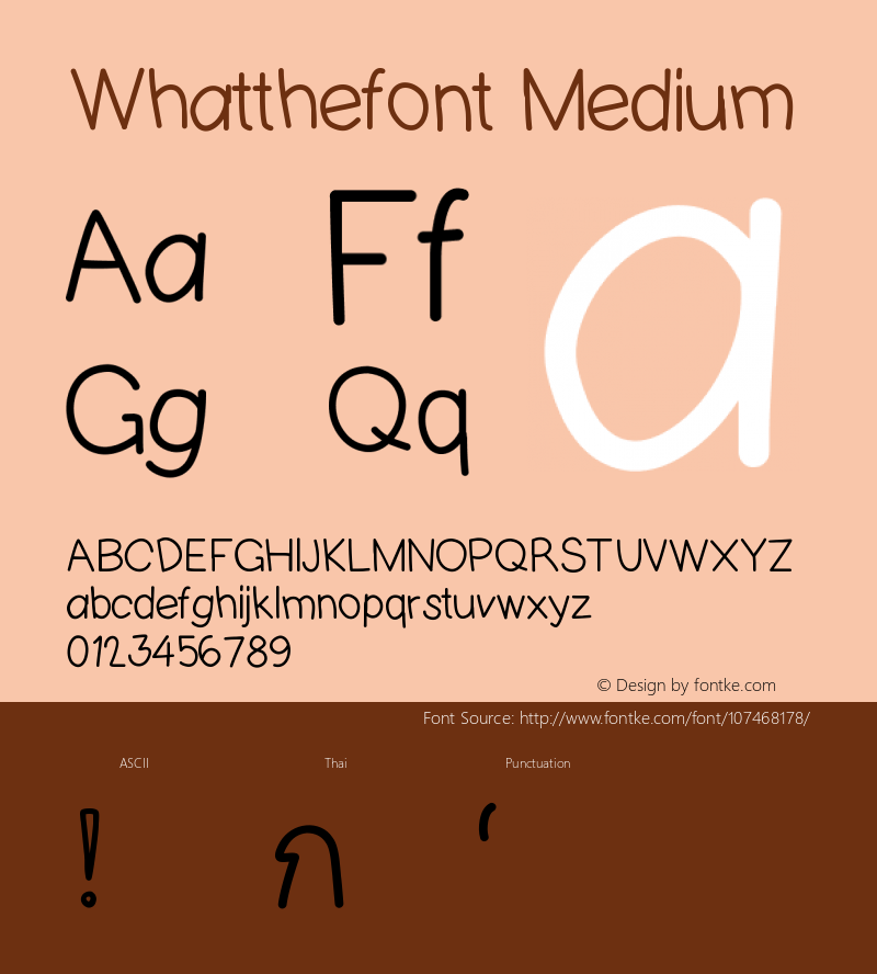 Whatthefont Version 001.000图片样张