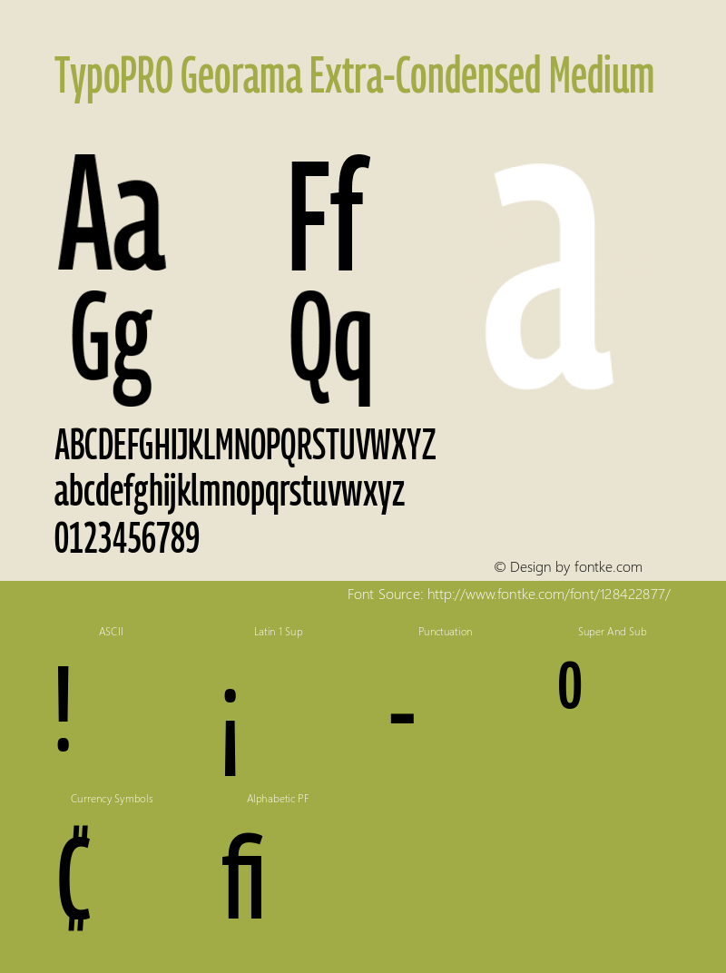 TypoPRO Georama Extra Condensed Medium Version 1.001图片样张