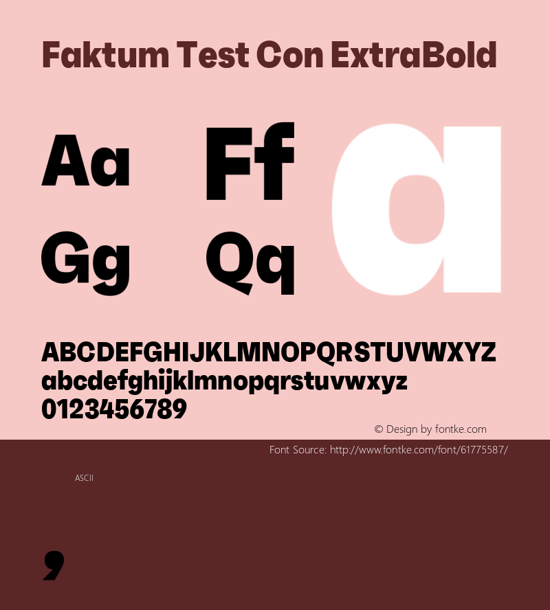 Faktum Test Con ExtraBold Version 1.001;PS 001.001;hotconv 1.0.88;makeotf.lib2.5.64775图片样张