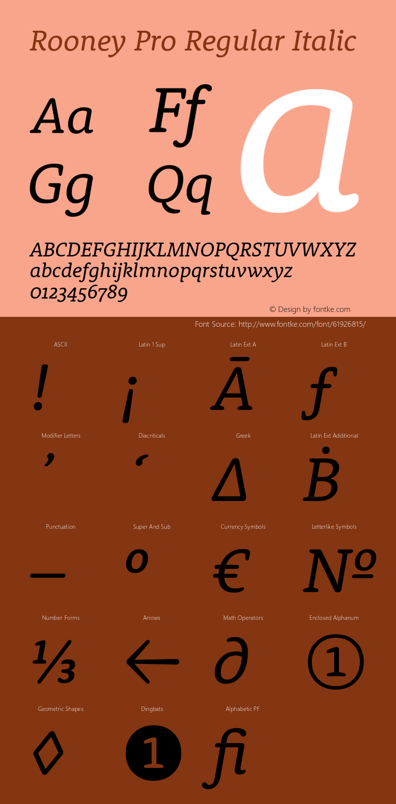 RooneyPro-RegularItalic Version 1.1 | wf-rip DC20130325图片样张