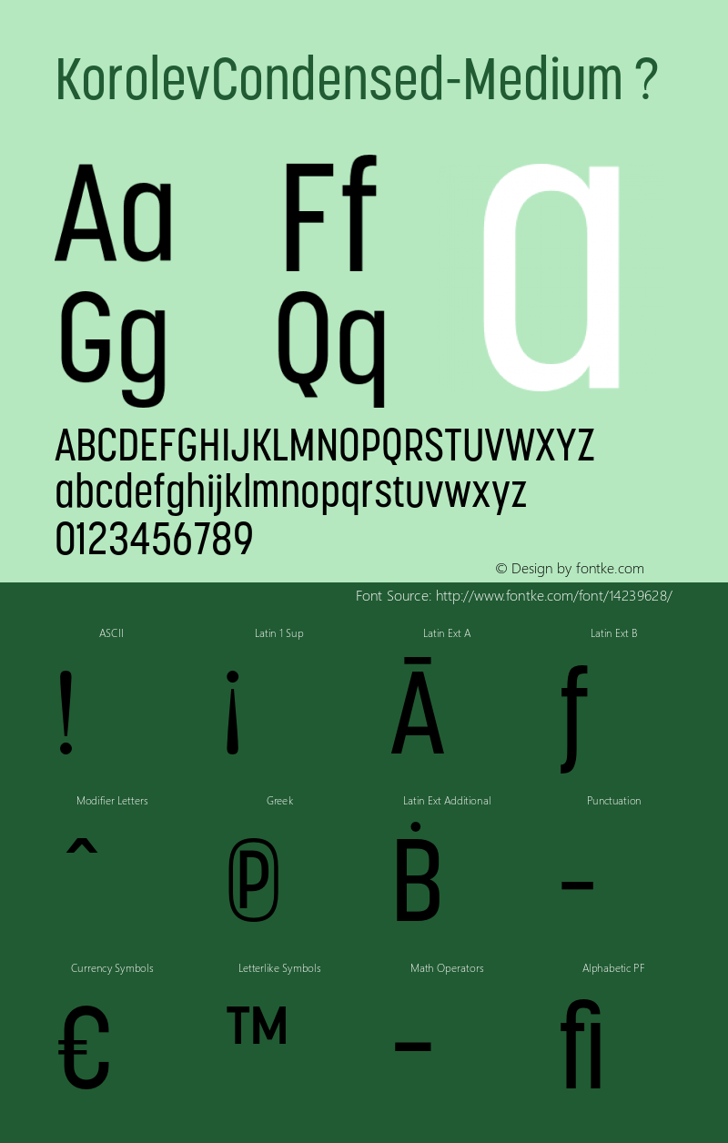 KorolevCondensed-Medium ? Version 1.000;com.myfonts.device.korolev.condensed-medium.wfkit2.3RH8图片样张