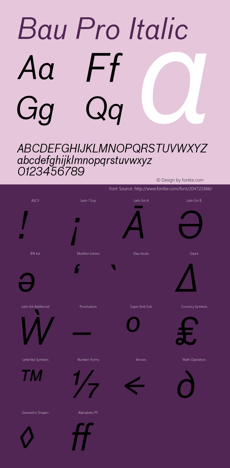 BauPro-Italic Version 7.504; 2010; Build 1020图片样张