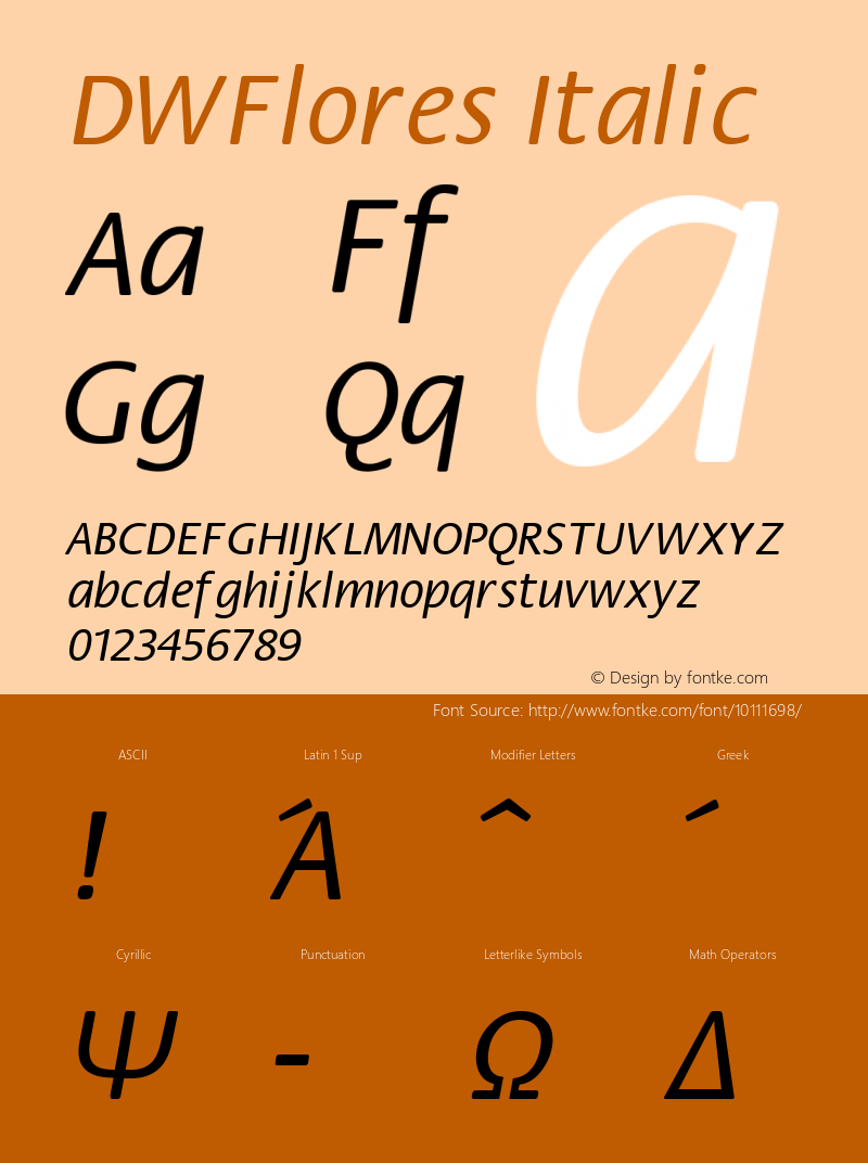 DWFlores Italic 10/24/2002图片样张