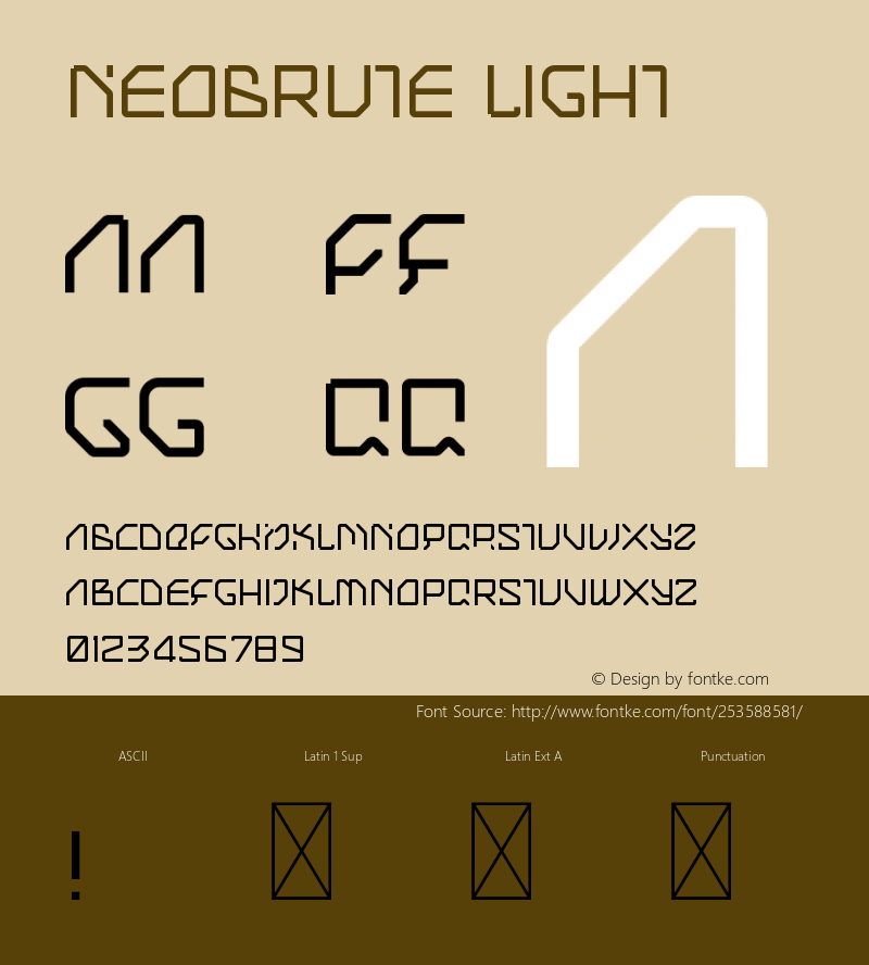 NeoBrute Light Version 1.003;Fontself Maker 3.5.7图片样张