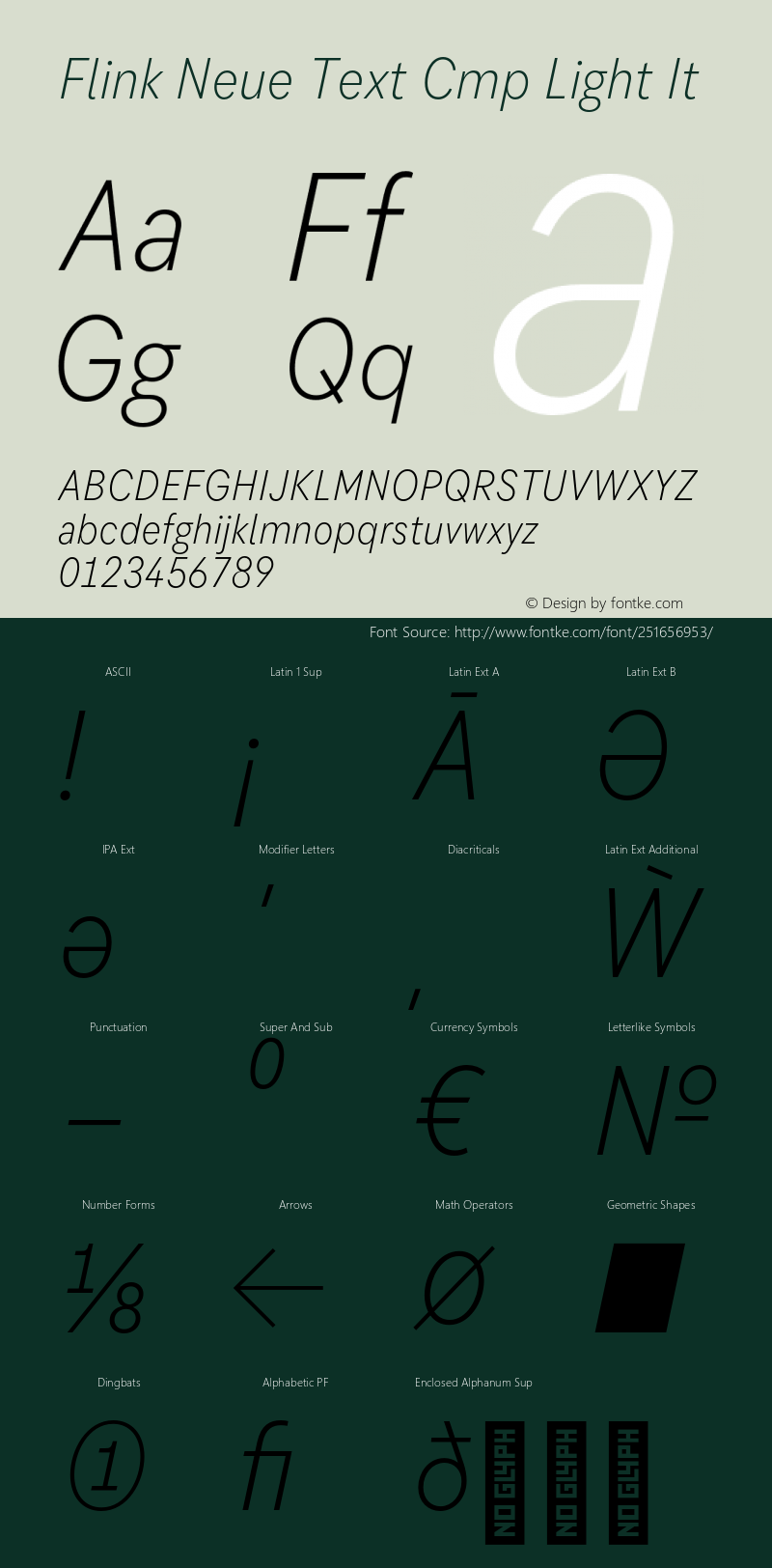 Flink Neue Text Cmp Light It Version 2.100;Glyphs 3.1.2 (3150)图片样张