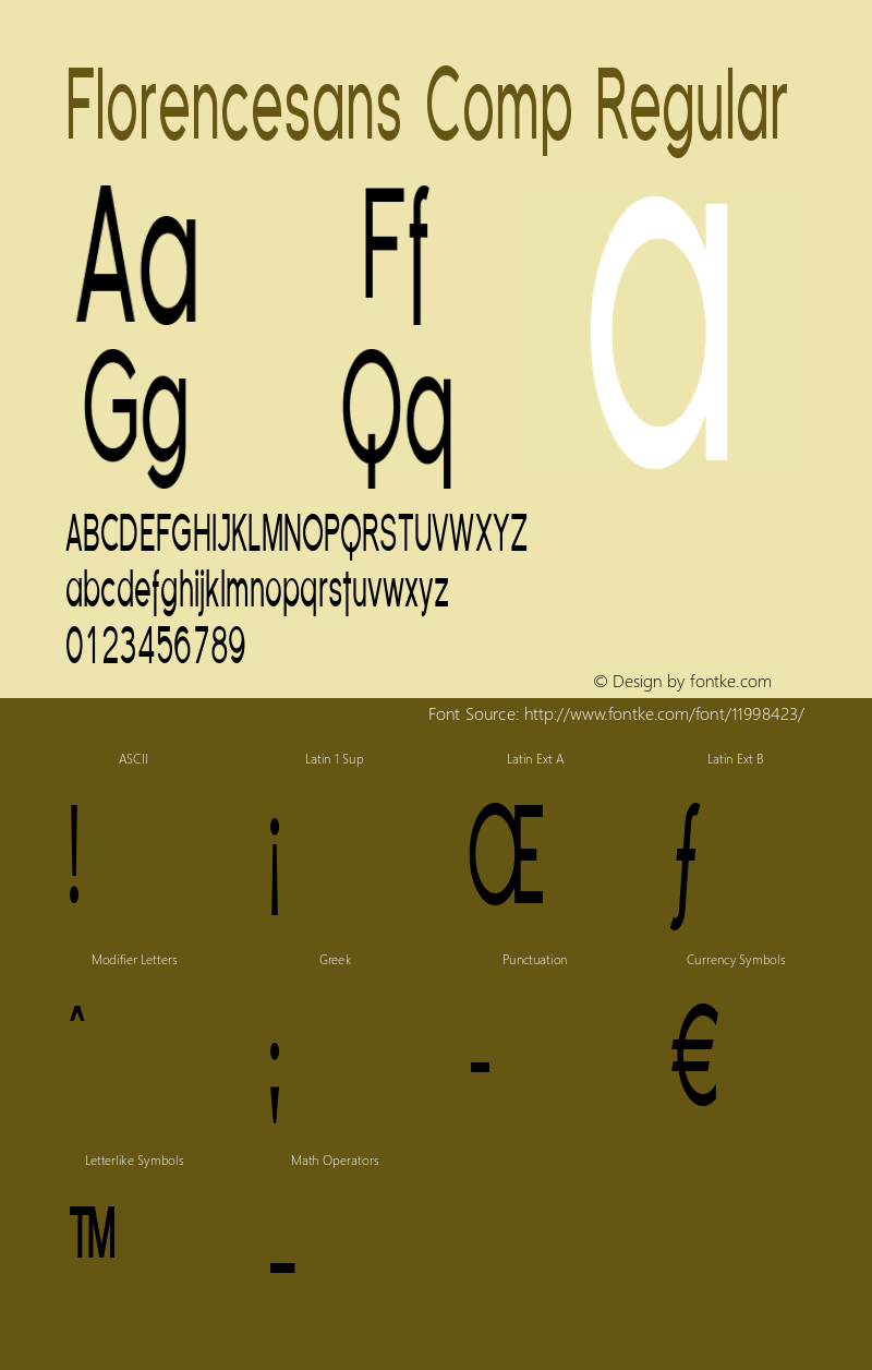 Florencesans Comp Regular 1.0图片样张