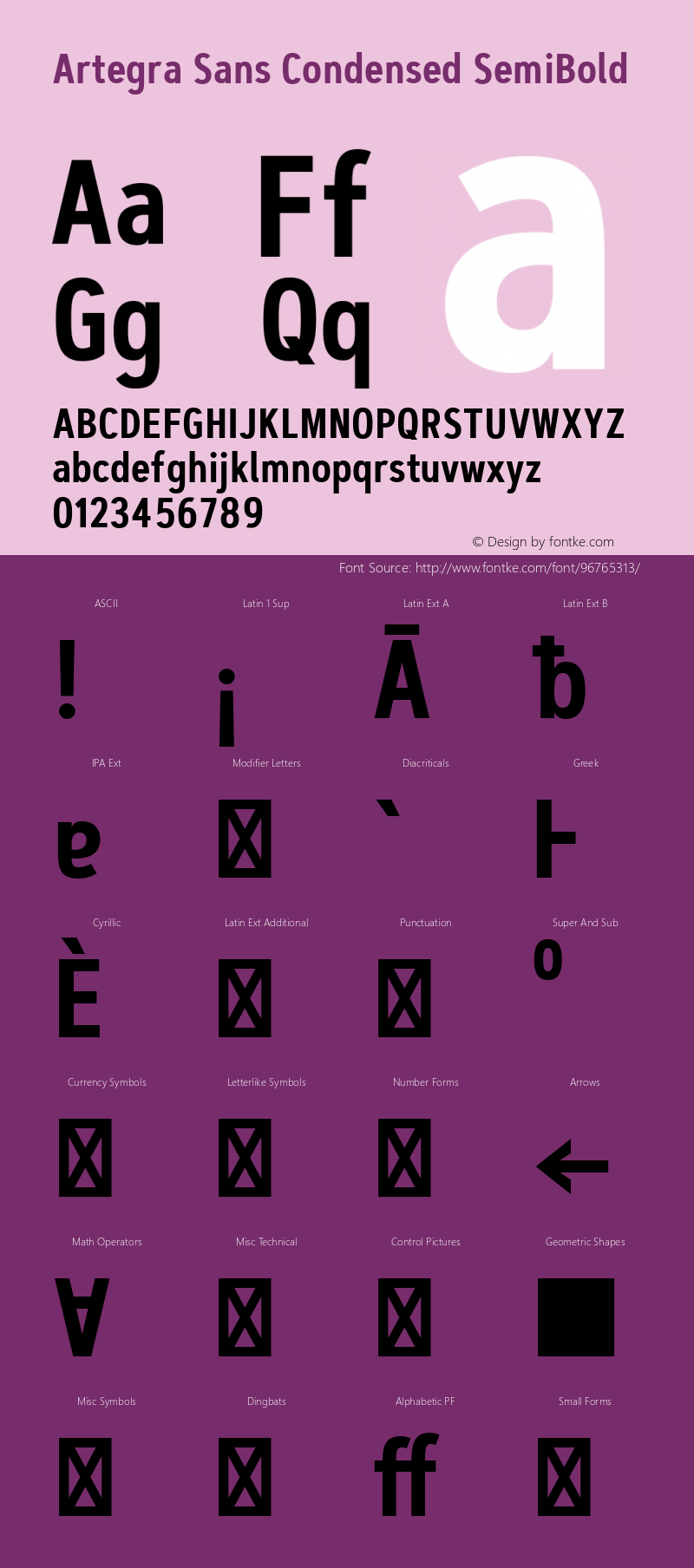 Artegra Sans Condensed SemiBold 1.006图片样张