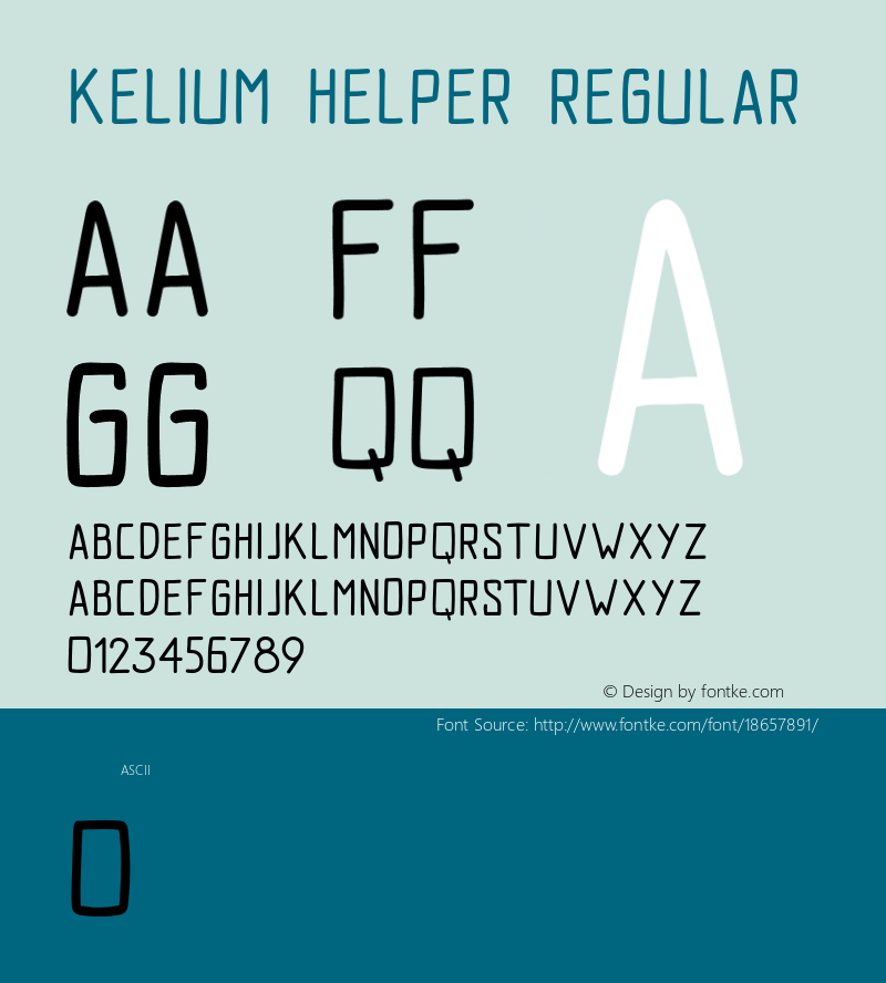 Kelium Helper Regular Version 1.000;PS 001.000;hotconv 1.0.88;makeotf.lib2.5.64775图片样张