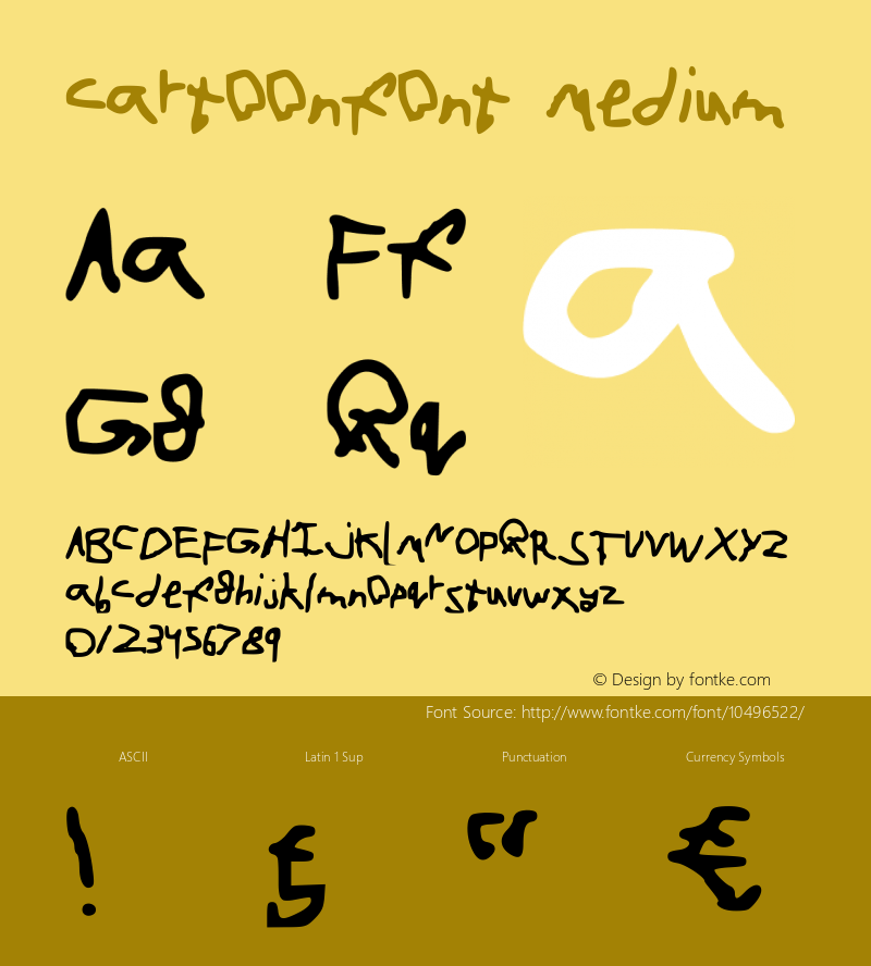 cartoonfont Medium Version 001.000图片样张