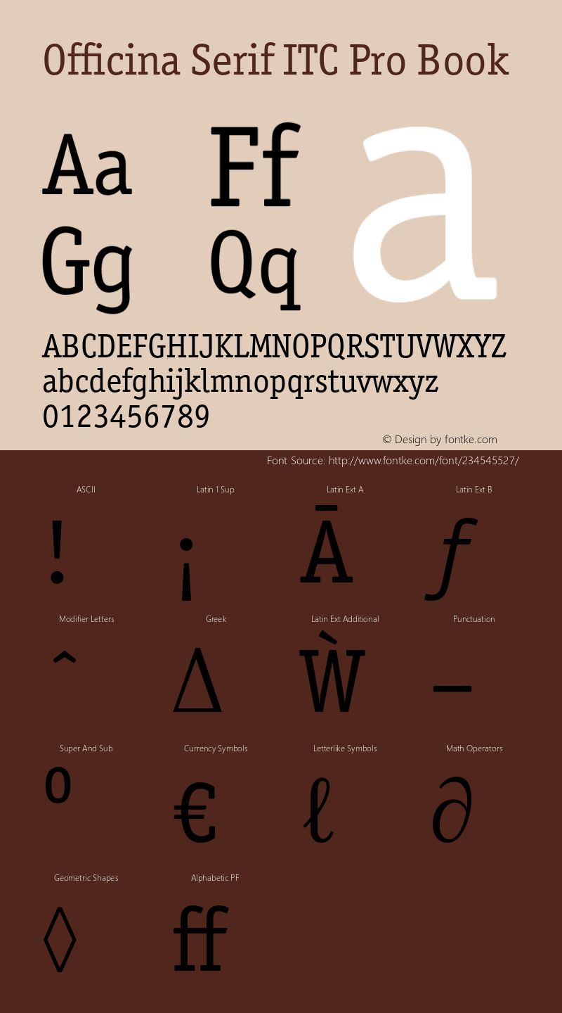 Officina Serif ITC Pro Book Version 2.00图片样张