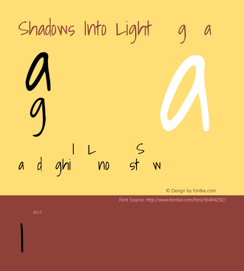 Shadows Into Light Regular Version 001.000图片样张