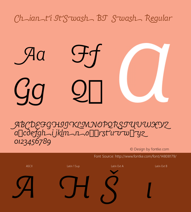 Chianti ItSwash BT  Swash Regular Version 1.01 emb4-OT;com.myfonts.bitstream.chianti.italic-swash.wfkit2.2fD2图片样张