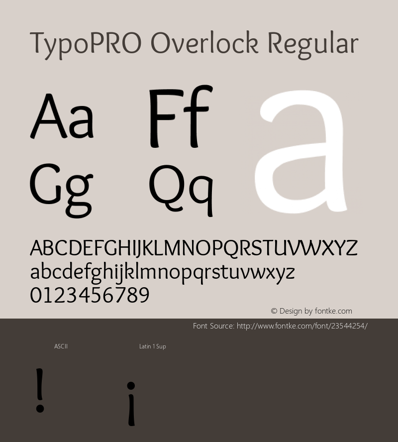 TypoPRO Overlock Regular Version 1.002图片样张