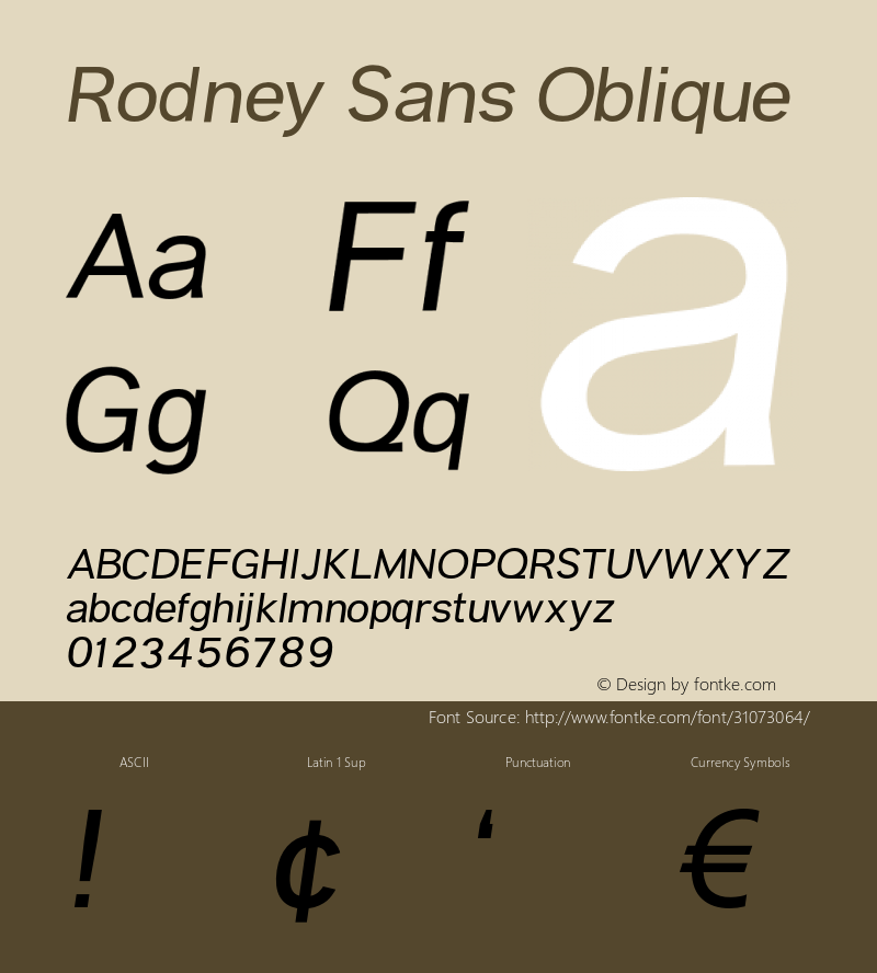 RodneySansOblique Version 1.002;Fontself Maker 3.1.1;YWFTv17图片样张