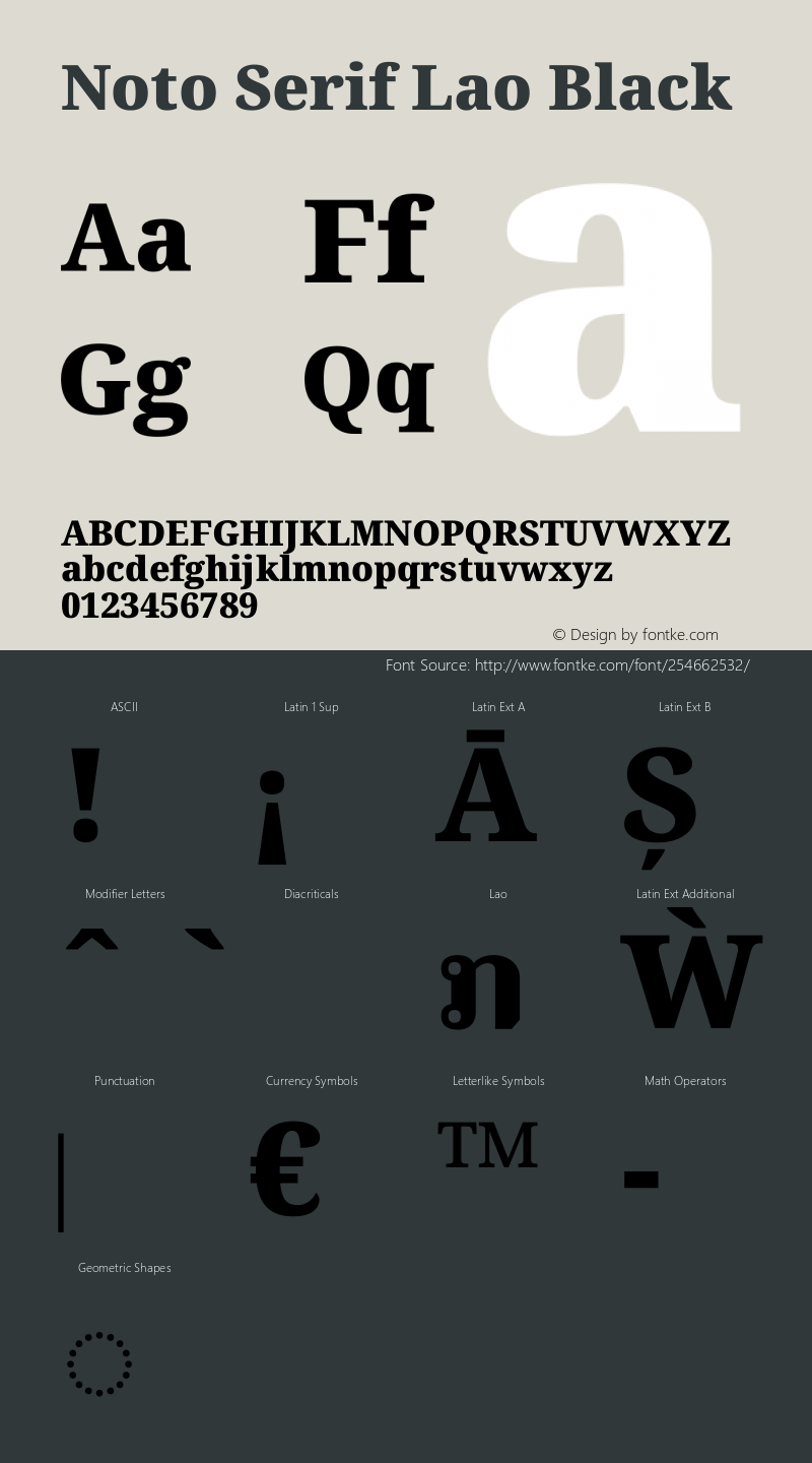 Noto Serif Lao Black Version 2.003图片样张