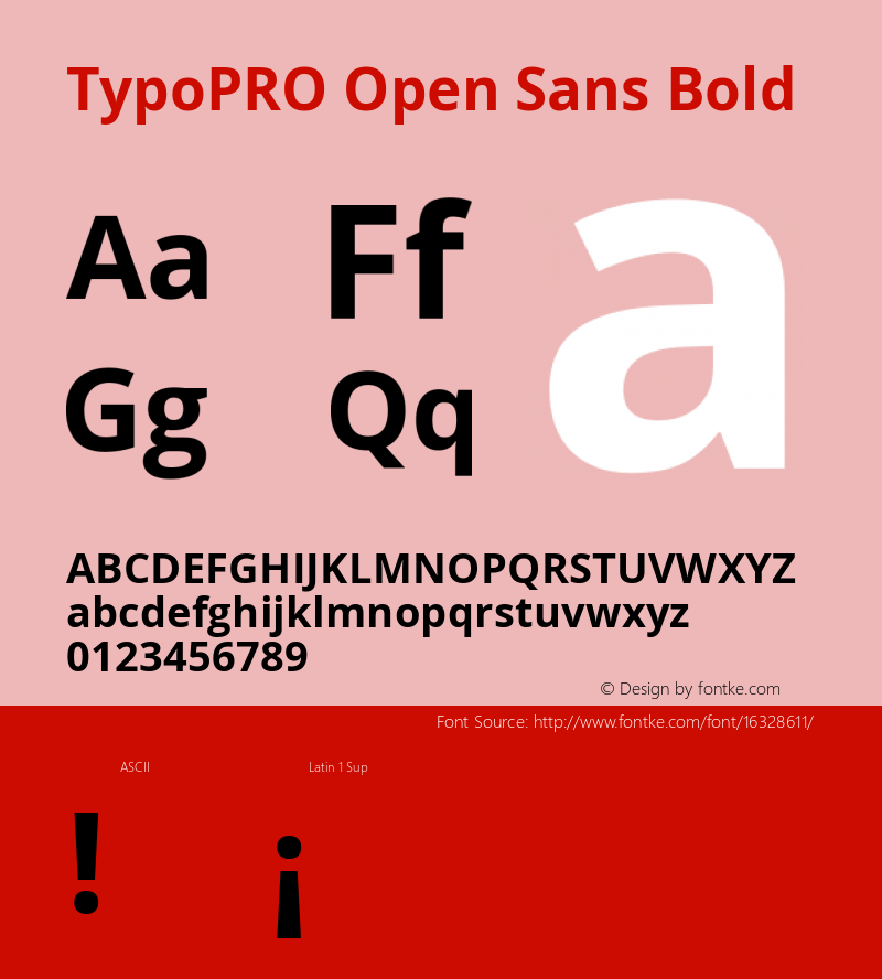 TypoPRO Open Sans Bold Version 1.10图片样张