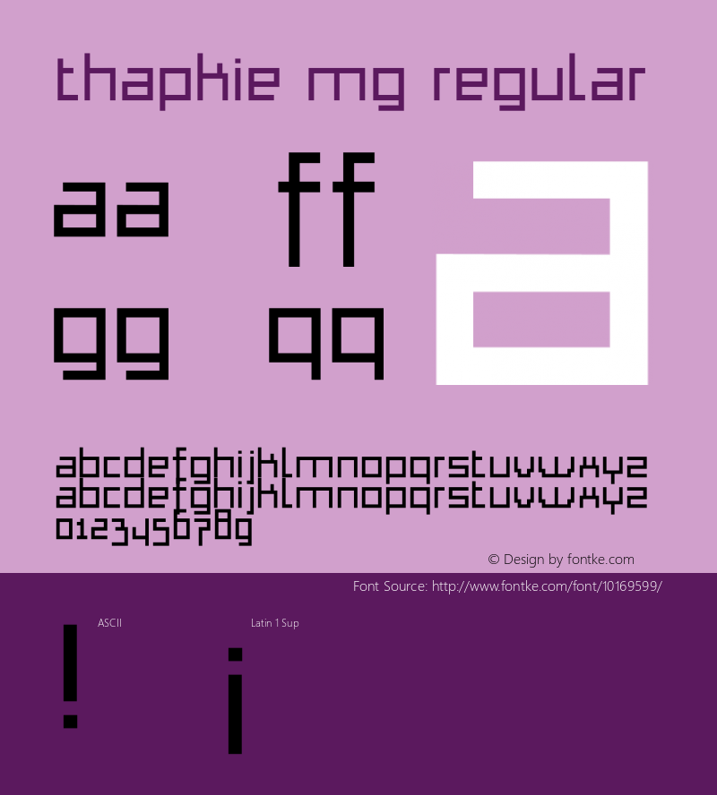 Thapkie MG Regular v1.0图片样张