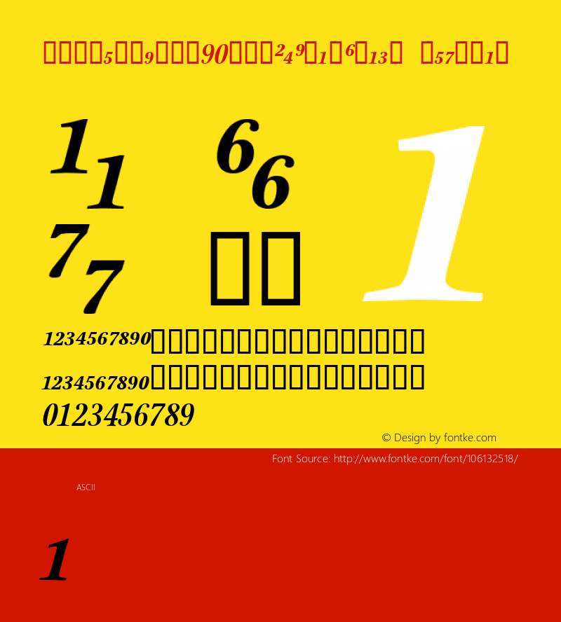 StonePrint W90 SmBdItalFracs Version 1.10图片样张