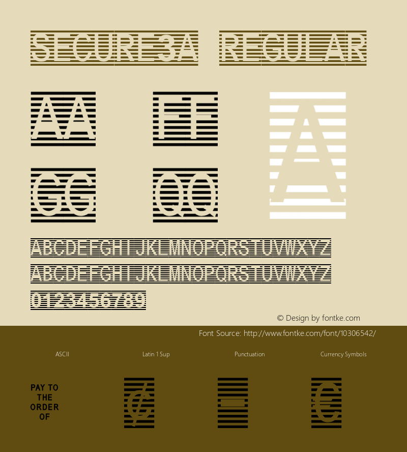 Secure3a Regular Macromedia Fontographer 4.1 3/21/2005图片样张