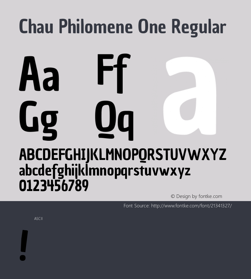 ChauPhilomeneOne Version 1.0图片样张