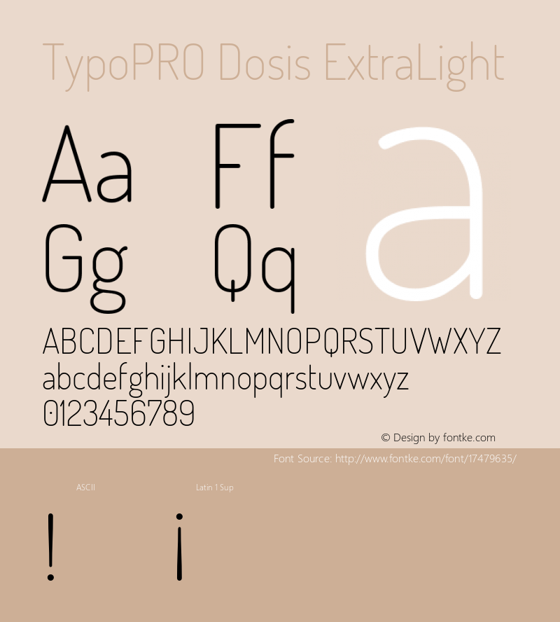 TypoPRO Dosis ExtraLight Version 1.007图片样张