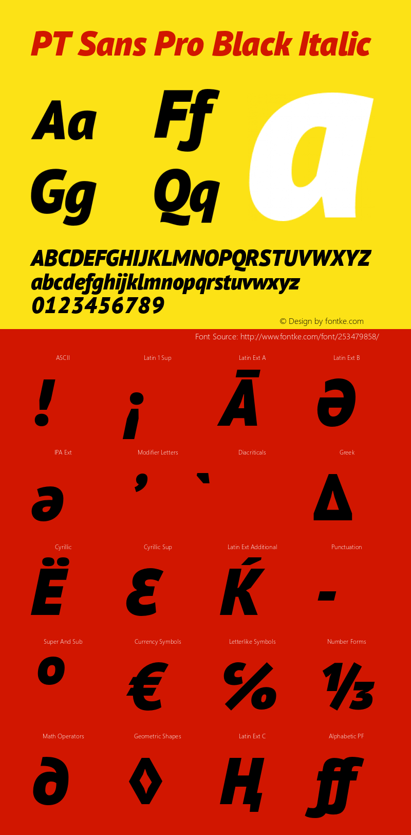 PT Sans Pro Black Italic Version 1.001图片样张
