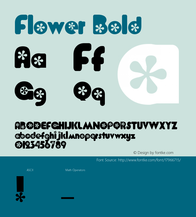 Flower Bold Version Altsys Fontographer图片样张