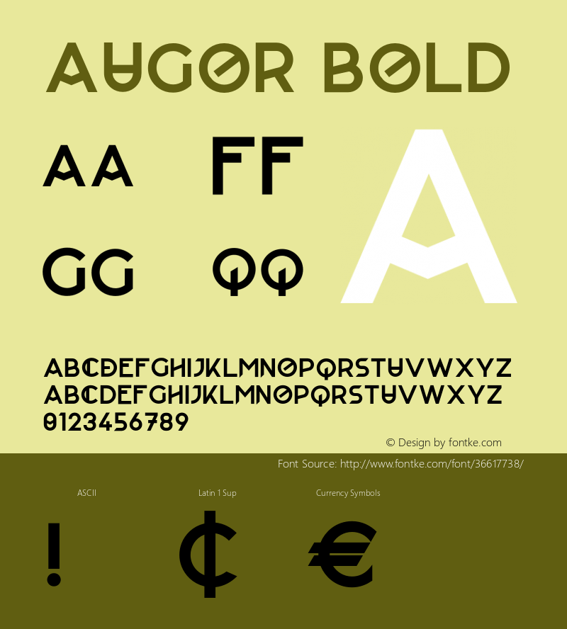 Augor Bold Version 1.000;PS 001.000;hotconv 1.0.88;makeotf.lib2.5.64775图片样张