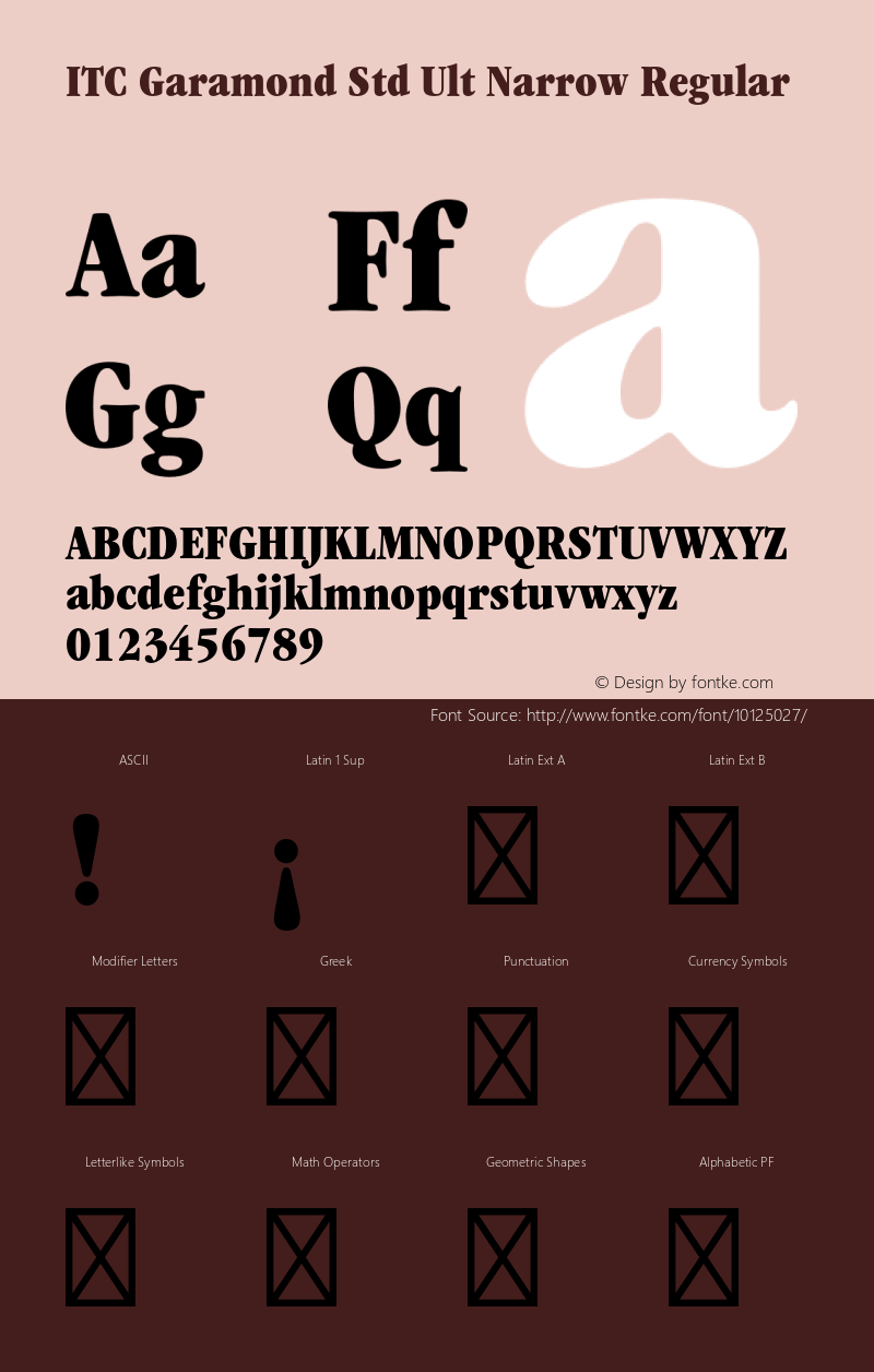 ITC Garamond Std Ult Narrow Regular OTF 1.018;PS 001.000;Core 1.0.31;makeotf.lib1.4.1585图片样张